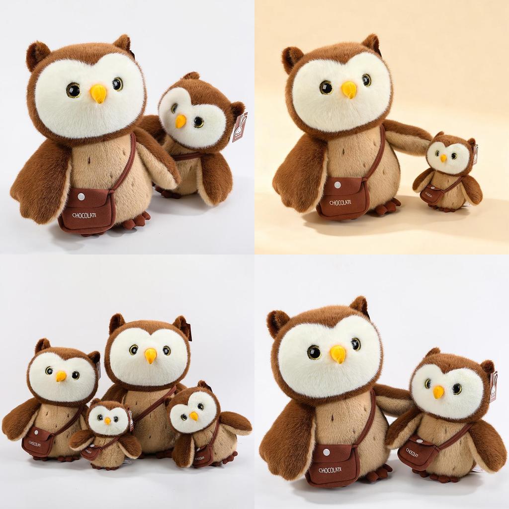 Owl Themed Plush Dolls With Crossbody Bag Decoration For Casual Use And Gifts