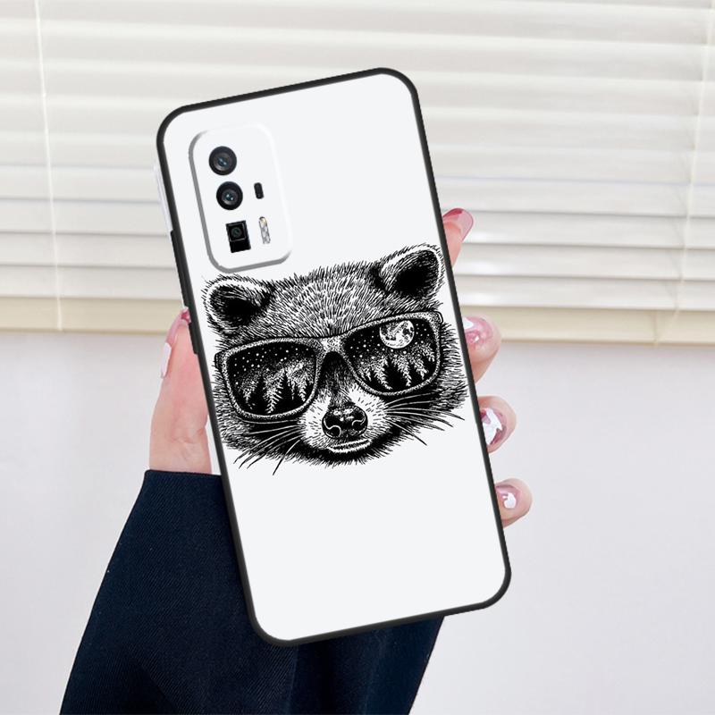 Raccoon Animal Cover For Xiaomi 11T 12T 13T 14T Pro 13 14 15 Ultra POCO X7 X6 Pro X3 X5 F5 F6 M6 Pro Case
