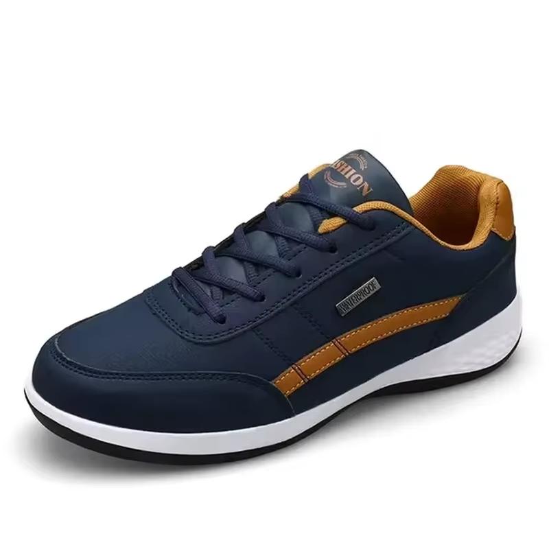 Men'S Sneakers Sports Casual Shoes Leather Outdoor Men Walking Shoe Four Seasons Soft Bottom