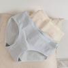 Women's Mid-Waist Breathable Cotton Seamless Tummy Control Japanese Style Panties
