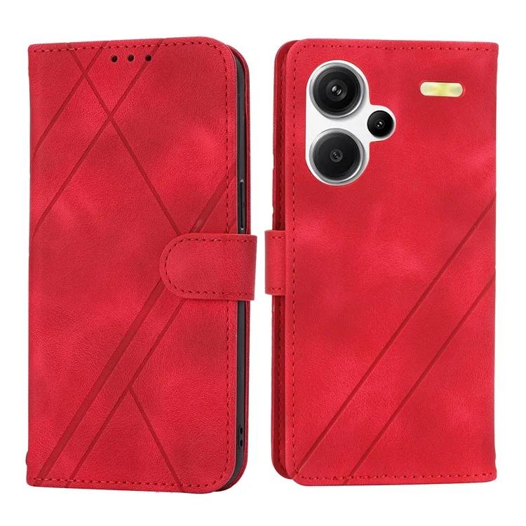 

For Xiaomi Redmi Note 13 Pro+ 5G Case Imprinted Line Card Slots Shockproof Phone Cover