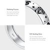 Modian 925 Sterling Silver Money & Diamond Pattern Stackable Finger Ring Trendy Punk For Women Fine Jewelry Gift