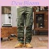 Men Work Pants Spring Autumn Cotton Casual Outdoor Multipocket Straight Trousers For Active Men