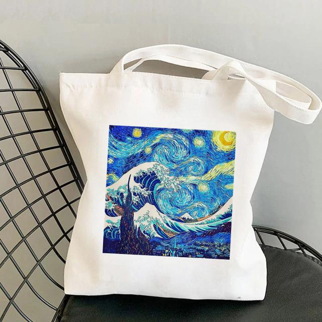 Shopper The Great Retro Wave Pink Printed Kawaii Bag Harajuku Women Shopping Bag Canvas Shopper Bag Girl Shoulder Lady Bag