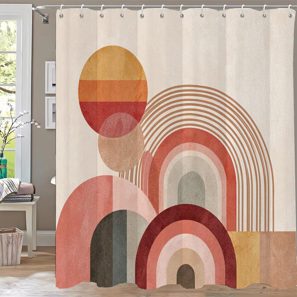 Seaside Beach Scenery Outside The Window Shower Curtain, Bathroom Decorative Curtain With Hooks,Home Decoration Curtain