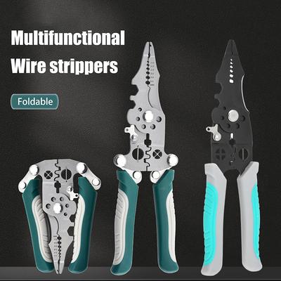 1 Stück Multifunktionale Faltbare Abisolierzange Crimpzange Kabelschneider Zange Elektriker Kabel Schneiden Verdrahten Ziehen Abisolierwerkzeuge