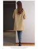 Women's Mid-Length Age-Defying Red Double-Faced Cashmere Coat, 2025 Korean-Style, Loose Fit with Wool Lining