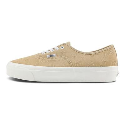 Tênis de Skate Autêntico Casual Confortável de Cano Baixo Unissex Marrom Branco VN0005U8CNL