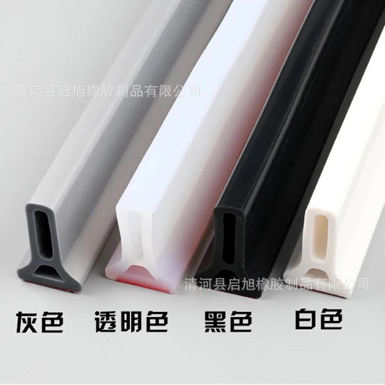 50mm High Silicone Bathroom Water Stopper Blocker Shower Dam Non-slip Dry And Wet Separation Flood Barrier Door Bottom Sealing