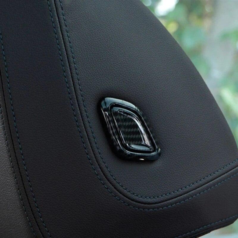 Car Front Seat Headrest Adjust Switch Button Cover Trim For BMW 3 Series G20 G28 X3 X4 G01 G02 2018-20 Auto Interior Accessorie
