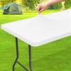 Fitted Tablecloth Rectangle Tablecloths, Elastic Stretch Folding Table Top Cover Reusable for Outdoor Picnic Camping Party Event