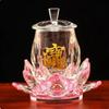 Fornitura d'acqua in cristallo cinese per templi buddisti domestici, tazze da offerta e coppe da vino davanti al Buddha Buddismo