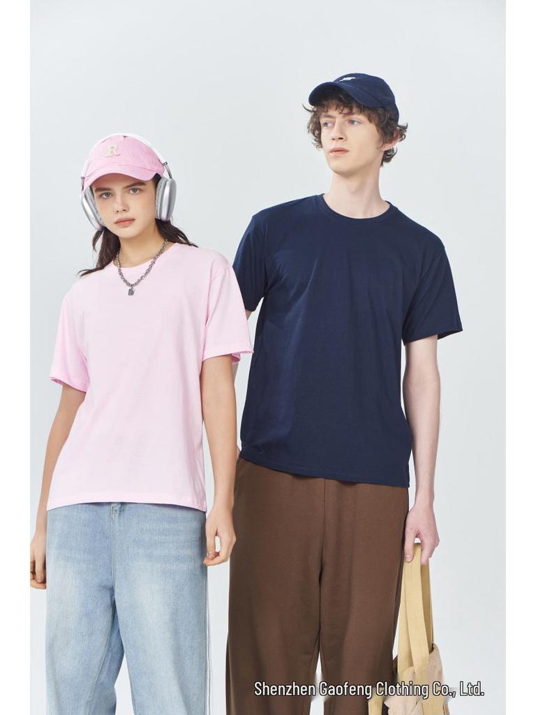 European Pure Cotton T-Shirt with Custom Logo for Events, Workwear, or Corporate Culture Celebrations