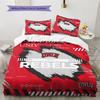 UNLV Rebels Muster Bettwäsche Set Bettbezug Kissenbezug Heimdekoration Geschenk (1 Bettbezug + 2 Kissenbezüge, ohne Füllung)