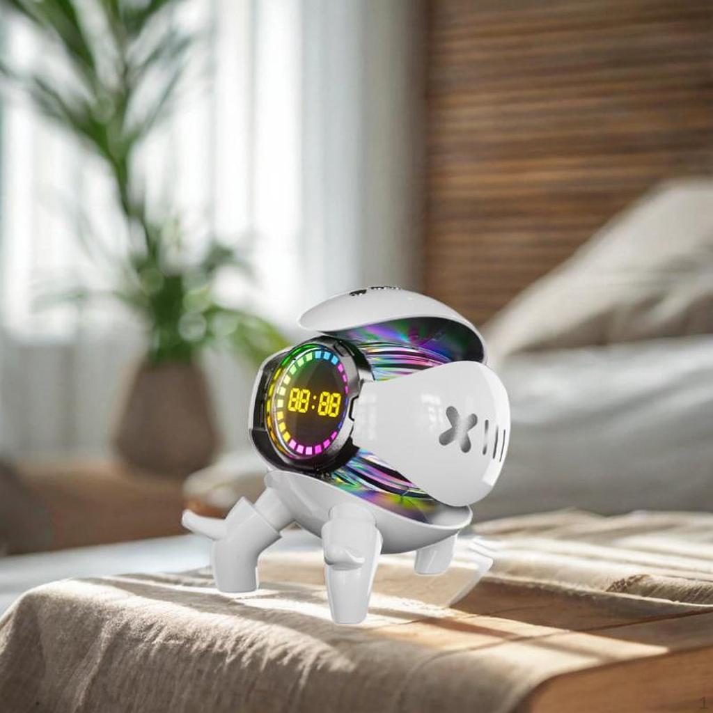 Inteligentny głośnik biurkowy z budzikiem Wielofunkcyjny 5,6x4,7x5,2 cala do salonu Akumulatorowy