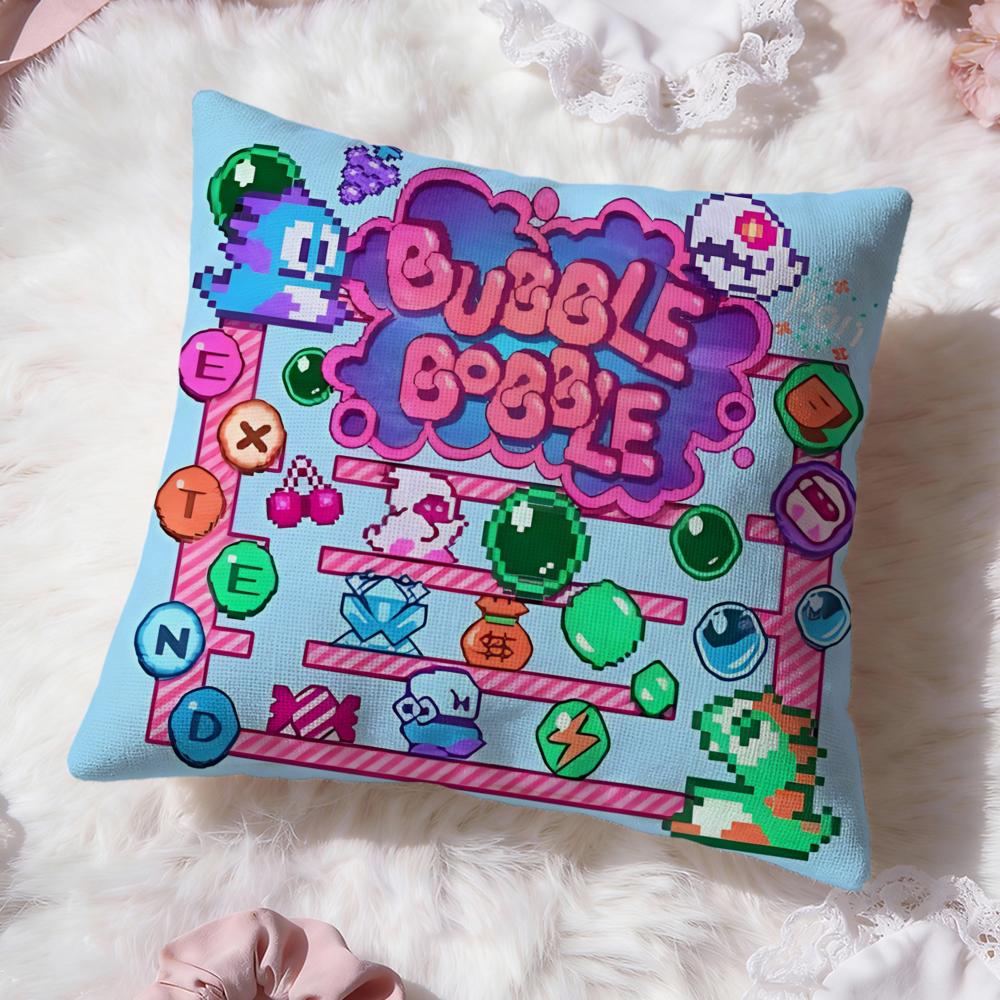 Classic Game b-Bubble Bobble Cushion Cover Premium Comfort Reversible Pillow Cove -Two In One Design for Any Room & Car Interior