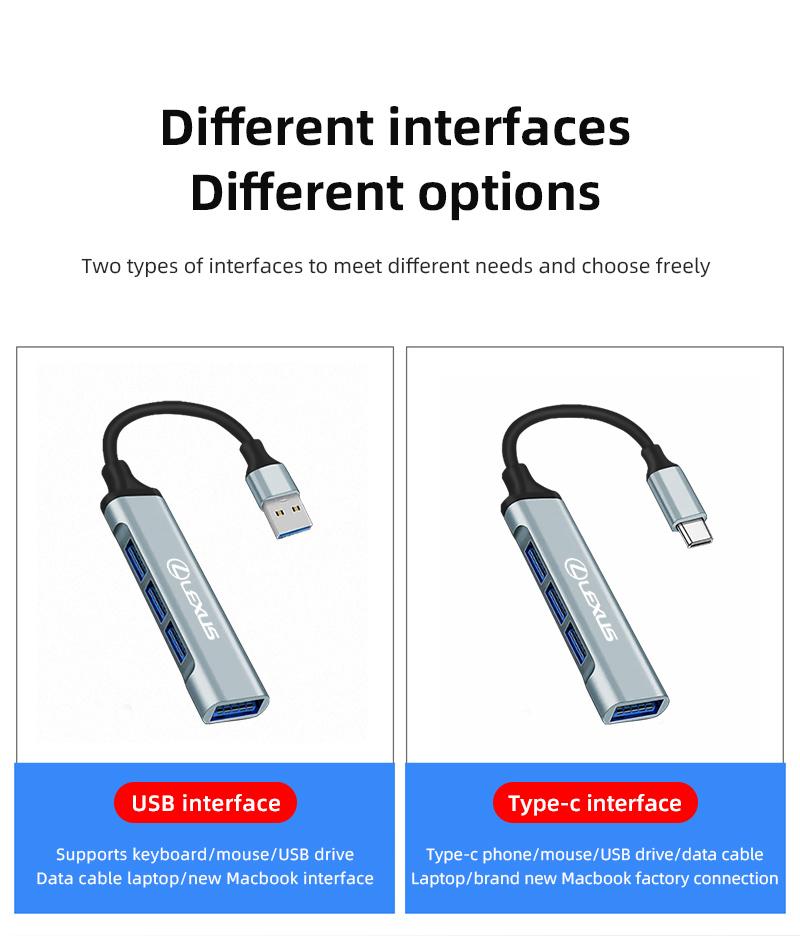 lexus Car Interface USB Type C Port Extender Car Accessories For Lexus F SPORT ES RX NX LS UX LM LX GX LC RZ IS CT GS RC HS LBXAG3 