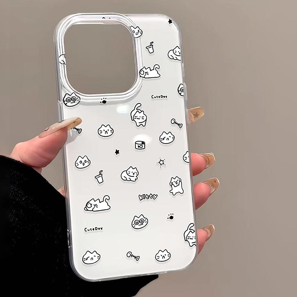 Painted Phone Case for iPhone 12 13 15 16 iPhone 16 12 13 14 15 Pro  14 15 16 Pro Max Coverage Shockproof Anti-Fingerprint Fresh Style Protective Case