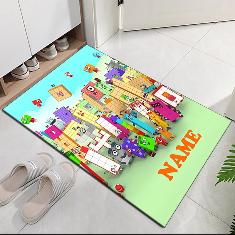Tappeto Stampato Personalizzato con Name Numberblocks, per Sedia da Ufficio Soggiorno Camera da Letto Cucina Decorazioni Regali.