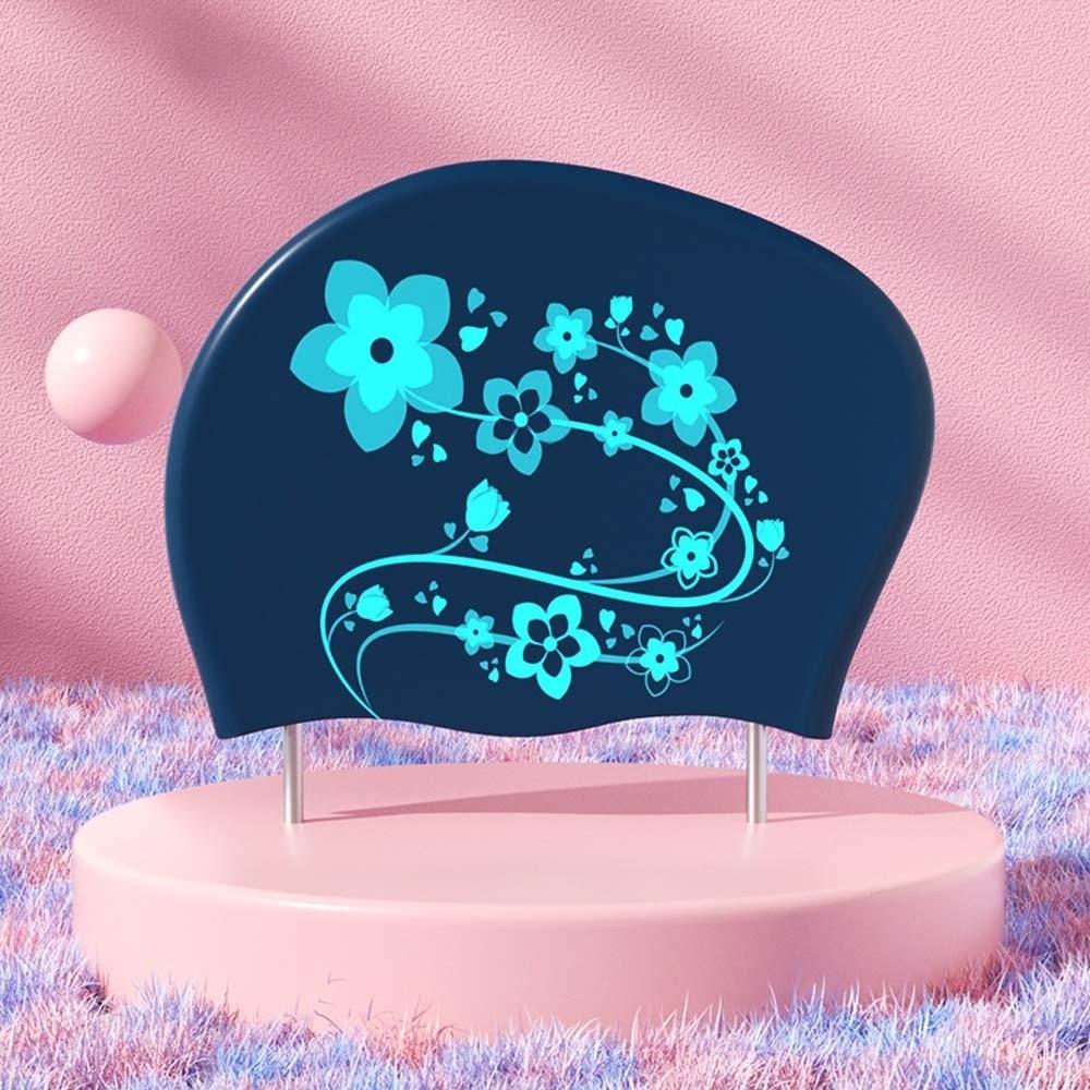 Soft Flower Swim Headgear Elastic Snorkeling Cap Major Bathing Cap Floral Diving Hat  Spearfishing