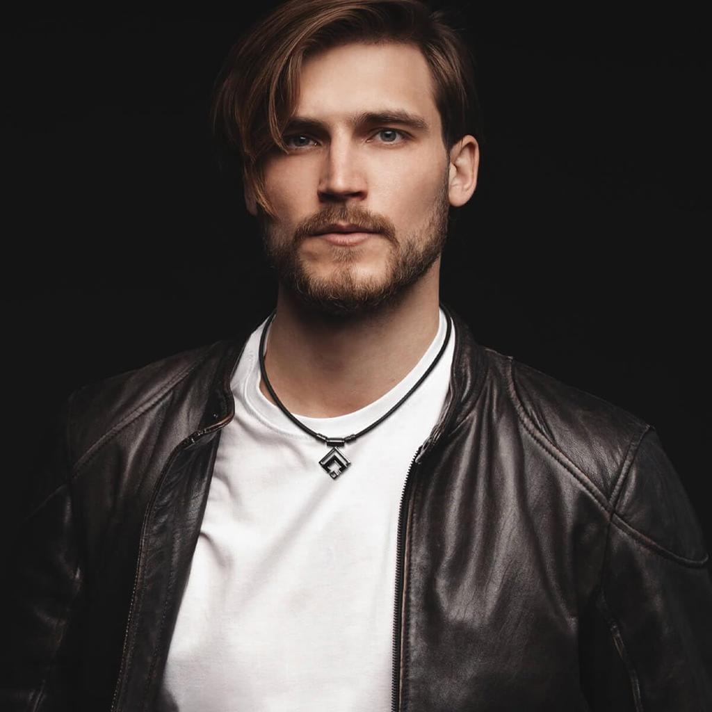 Colantotte TAO Necklace ARAN Magnetic Gloss Popular Necklace, Black, Large, Men's,