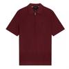 Mens Textured Quarter Zip Polo Shirt