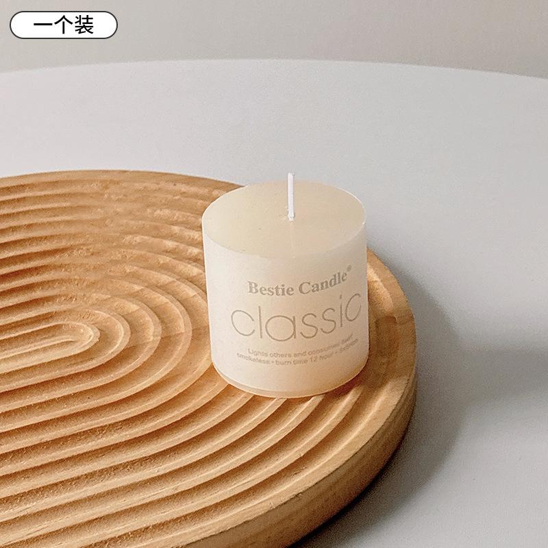 Tabletop ornaments Home decoration Premium sense Light luxury atmosphere Glass candle holder European retro Roman column candle holder 5*5cm candle set