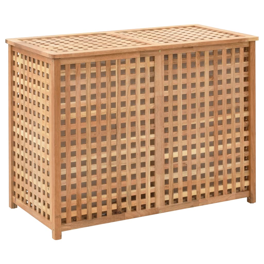 Laundry Basket 87.5 x 46 x 67 cm Solid Walnut Wood