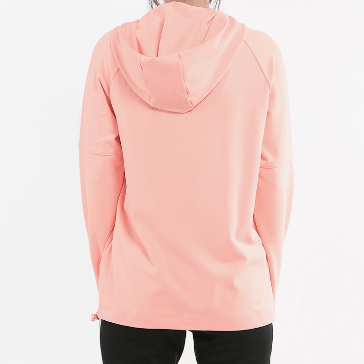 Adidas 3 Stripes Full Zip Training Hoodie Jacket Women Outerwear Pink EB5594