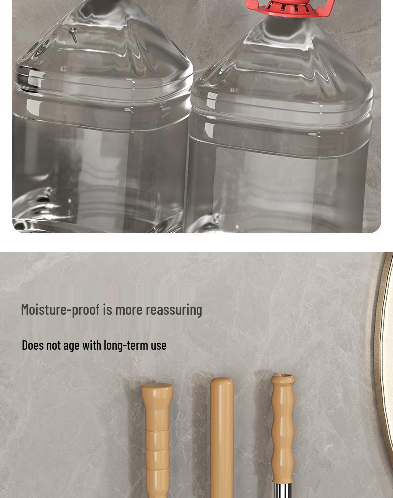 Dweil- en Bezemhouder: Klem voor Wandmontage zonder Boren - Multifunctioneel Opbergrek voor Badkamer & Keuken