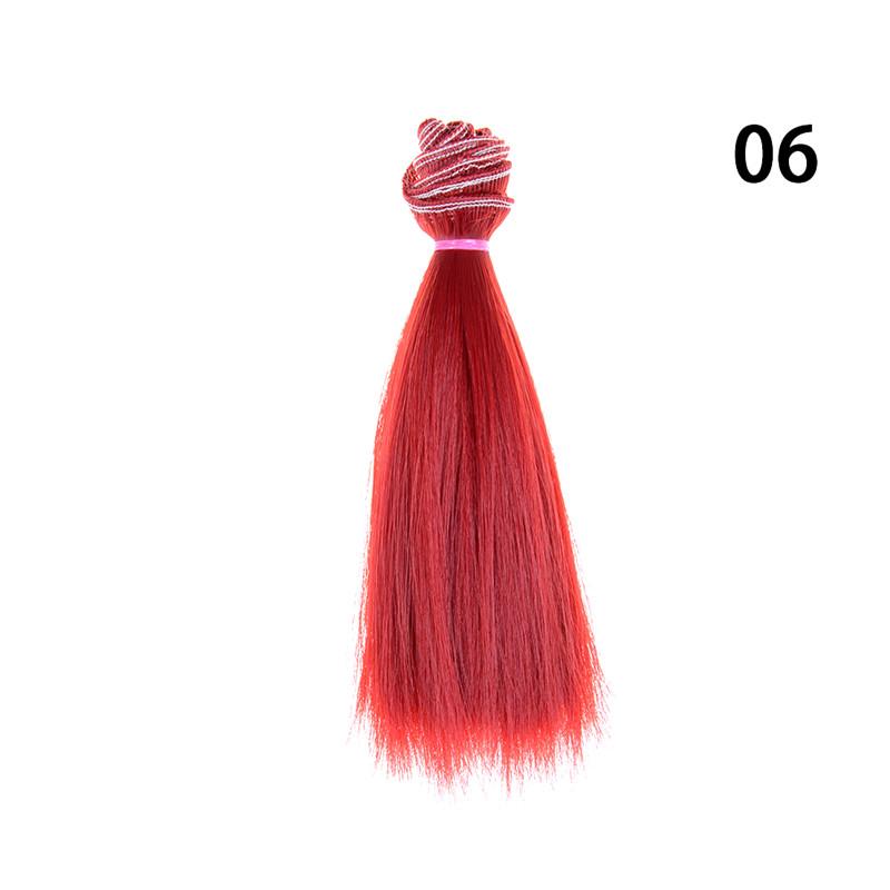 1 Stück 15 cm Länge natürliche Farbe dick 1/3/1/4 1/6 Bjd Perücken Puppenhaar