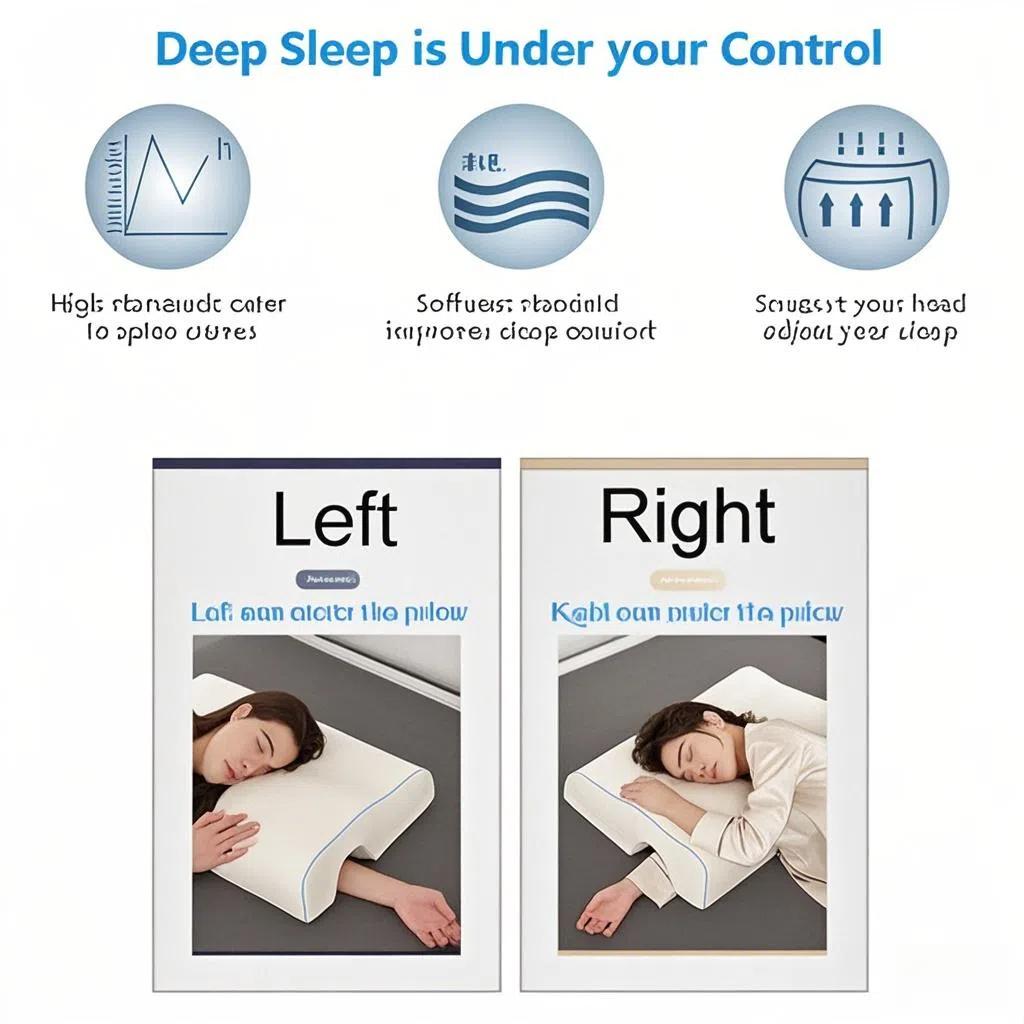 Left Right Arm Couple Pillow Orthopedic Memory Foam Protect Cervical Vertebra Release Arm Pain Pressure Pillow for Side Sleeper