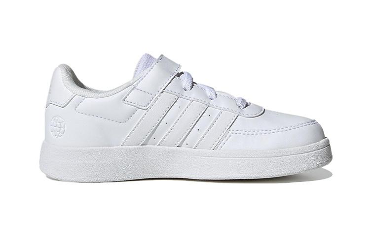 adidas Neo Breaknet Synthetic Leather Low Top Skateboard Shoes White Children Aged 3 7 Years Old HP8969