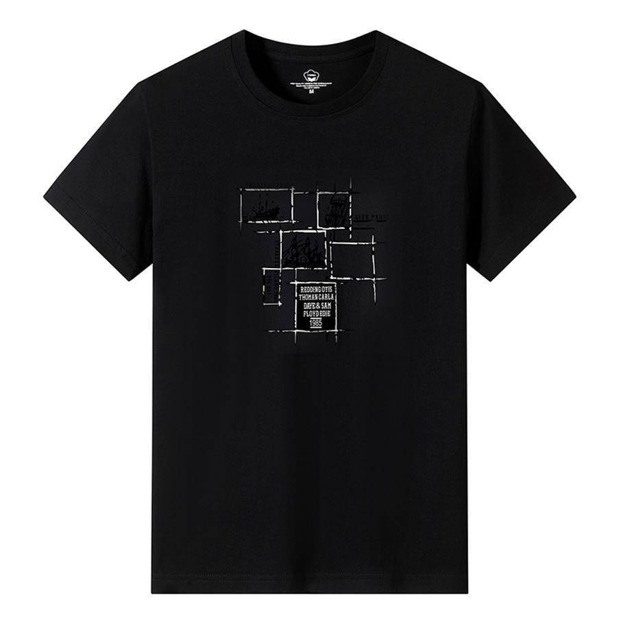 Loose Fit Summer Casual Cotton TShirt Short Sleeve Crew Neck Geometric Print Mens Top Breathable Comfortable Unisex Shirt