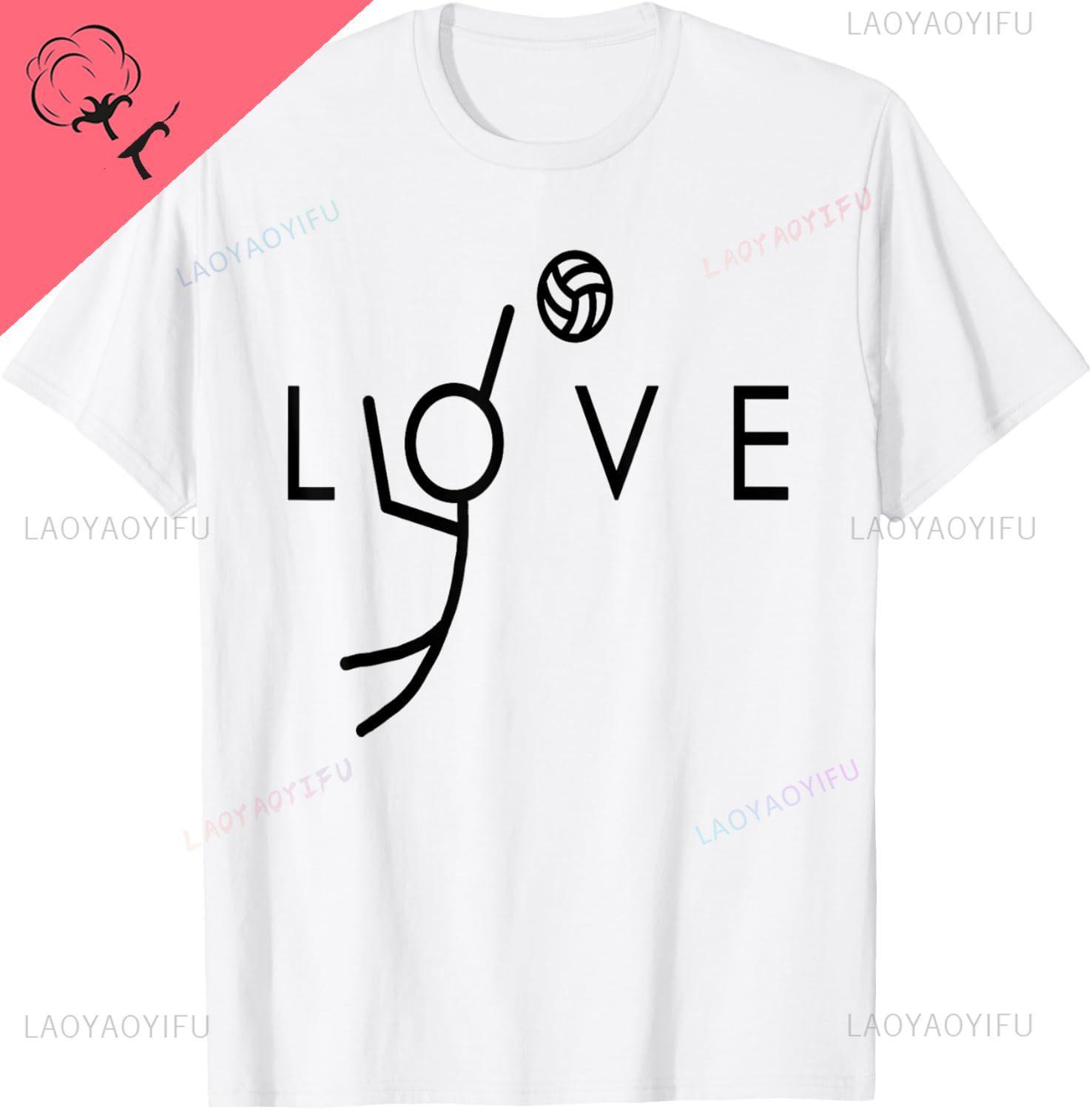 

Love Volleyball Design - Teen Girls Volleyball T-Shirt Cotton Unisex Summer Streetwear Tops Print on Demand Camiseta Hombre 4XL