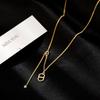 Banyan Tree S925 Silver Zircon Pig Nose Necklace with Tassel Clavicle Chain - Trendy Female Niche Design