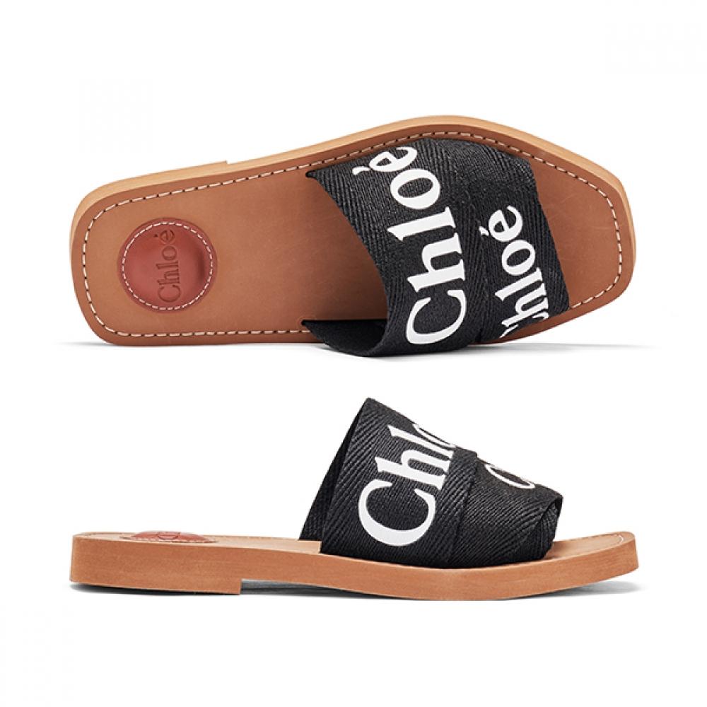 

Chloe Chc22u188z3 001 Шкіряні мюлі з дерев яним логотипом CHC22U188Z3 001 (36)