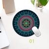 Vintage Bohemian Round Mouse Pad Computer 3D Game Anti Slip Mousepad Mat