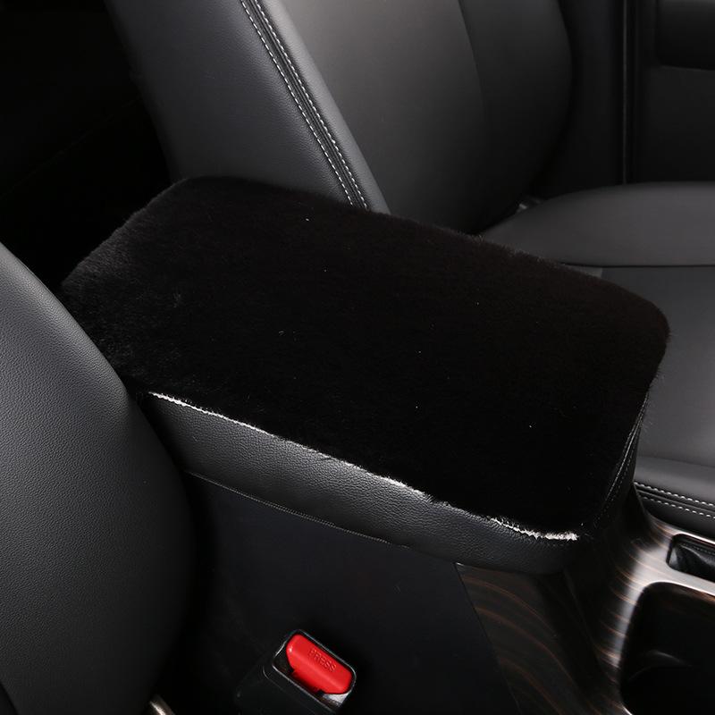 Universal Winter Furry Plush Polyester Armrest Box Pad Cover Center Console Box Armrest Pad Cushion Women Car Accessories