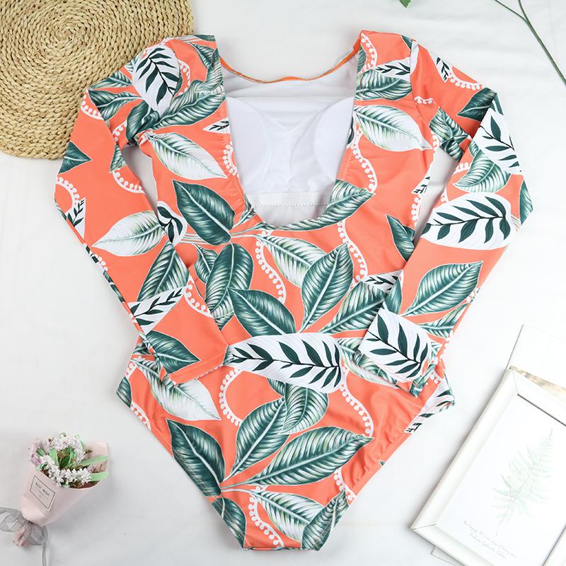 Sexy Surf Rashguard stroje kąpielowe z długim rękawem kobiety jednoczęściowy strój kąpielowy Rash Guard strój kąpielowy strój kąpielowy strój plażowy body Monokini