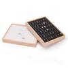 Simple Solid Wood Small 100-digit Ring Plate, Shank, Pair Ring, Stud Earring, Storage Display Tray, 48-digit Plate