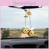 Bee Car Crochet Decoration Hanging Auto Rearview Mirror Handmade Knitting Yarn Flower Honeybee Animal Hanging Ornament Pendant