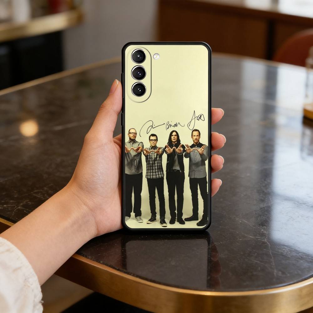 

Cool W-Weezer-we Band Phone Case For Samsung S25,24,23,22,30,21,10,9,Ultra,Plus,Lite,FE,4,5 G Soft Black Case Samsung S225G