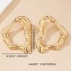 1 Pair Of European & American Geometric Asymmetrical Hollow Stud Earrings