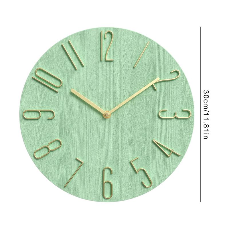 Wall Clock Non-Ticking Analog Clock Easy To Read Wall Clock Silent Modern School Analog Clock For Home Over Fireplace Decoration