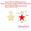 50Pcs/Lot Enamel Mini Star Charm Pendant Small Charms for DIY Earrings Necklace Bracelet Jewelry Findings Making Accessories