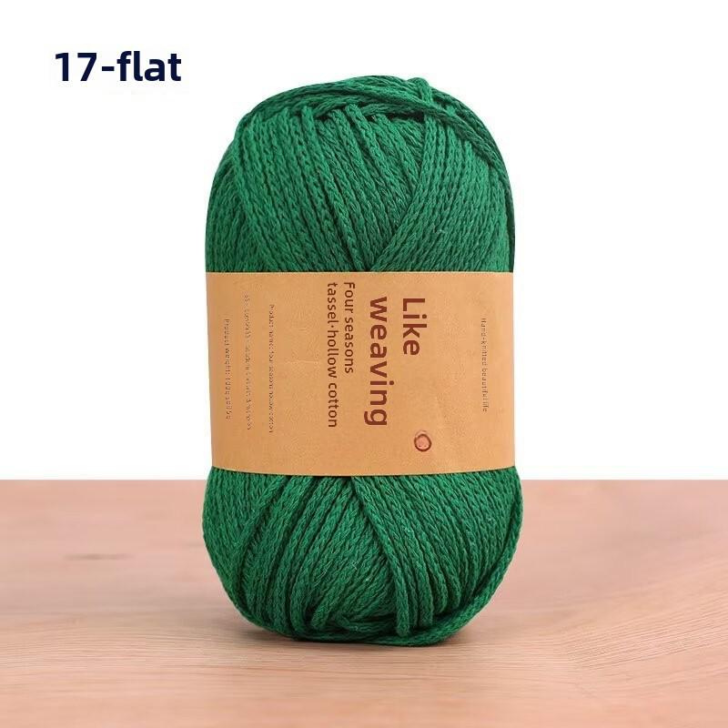 Round 2mm Cotton-Linen Yarn for DIY Crochet Bags & Hats