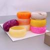 Exaggerated Niche Multicolored Jelly Colored 34MM Wide Face Thick and Big Temperament Bracelet Made Friendly Resin Trend Bangle