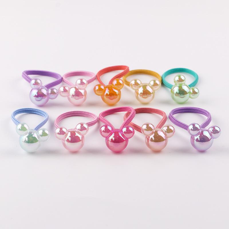 10Pcs Children's Elastic Hair Bands Candy Color Baby Girls Hair Rope Ties Ponytail Holder Rubber Band Hair Accessories Headwear