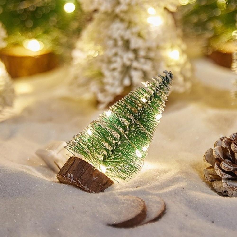 LED Lighting Christmas Tree Miniature Size Snow Frost Design Mini Christmas Tree Artificial Tabletop Christmas Tree